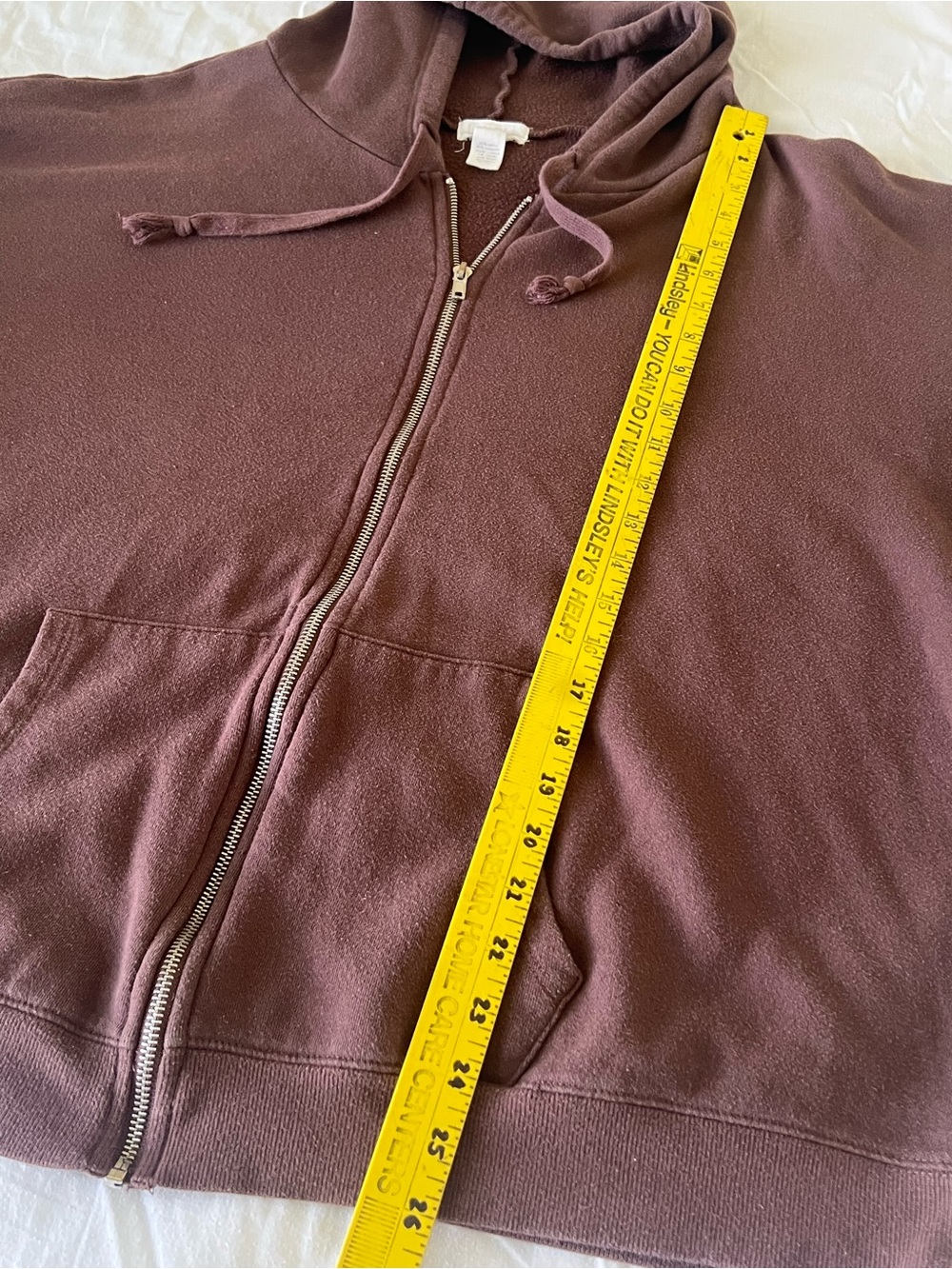 Full Tilt Chocolate Brown Oversized Zip-Up Hoodie XXL - Picture 8 of 10